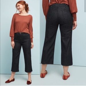 Pilcro High-Rise Cropped Wide-Leg Jeans